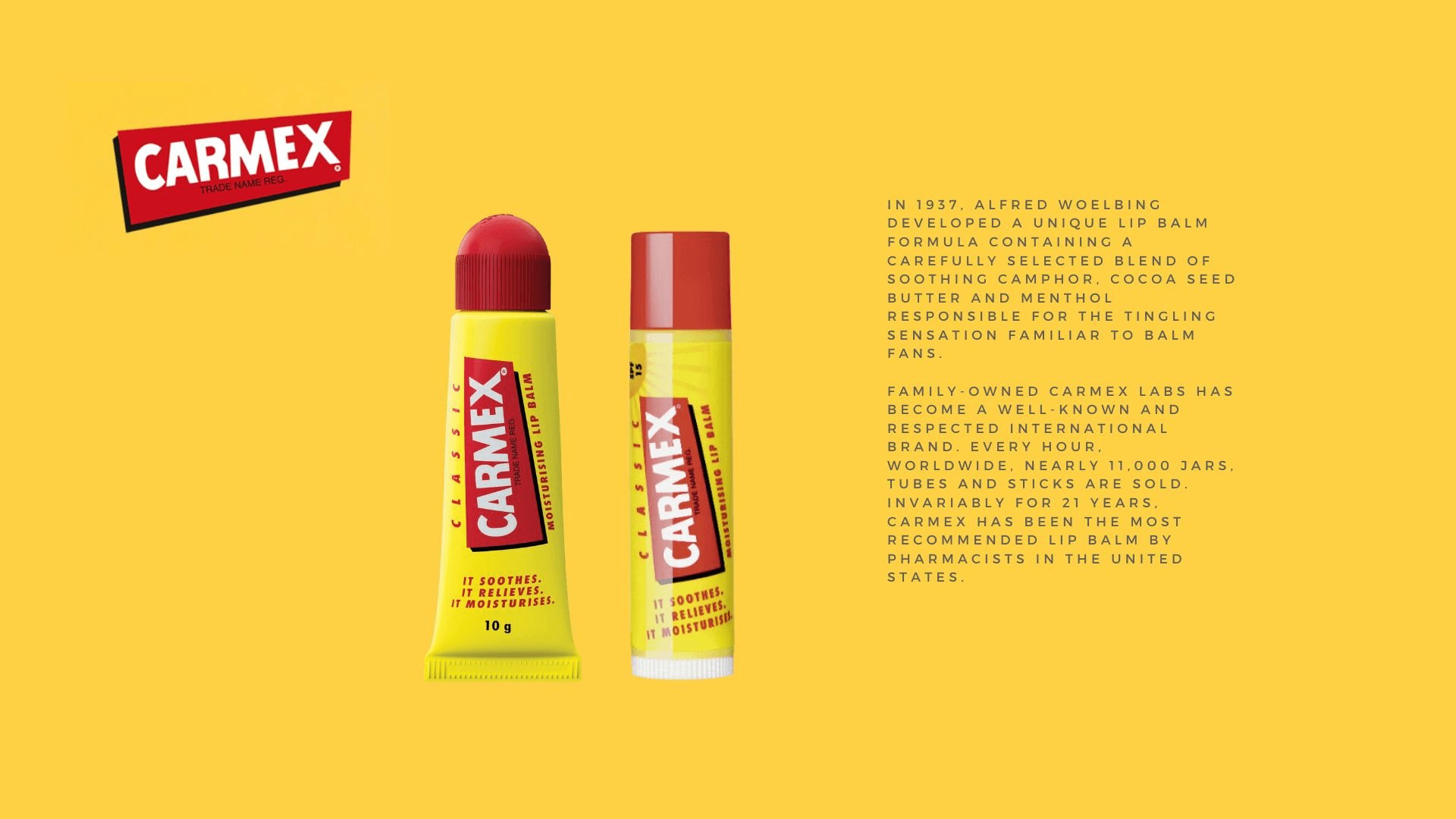 Carmex: oryginalny design