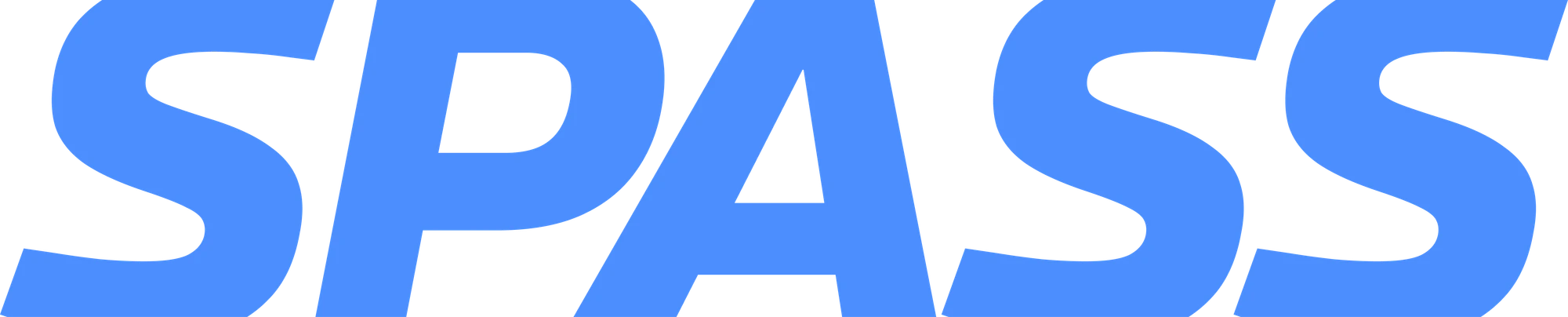 SPASS: logotyp w kolorze SP Blue