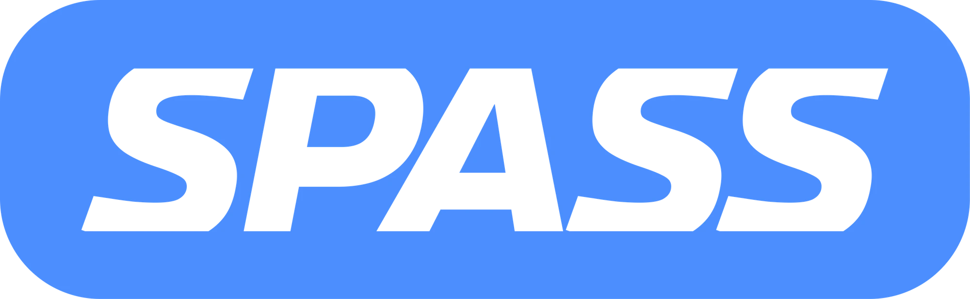 SPASS: logotyp w niebieskiej ramce