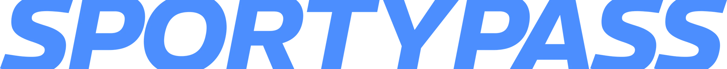 SportyPass: logotyp w kolorze SP Blue
